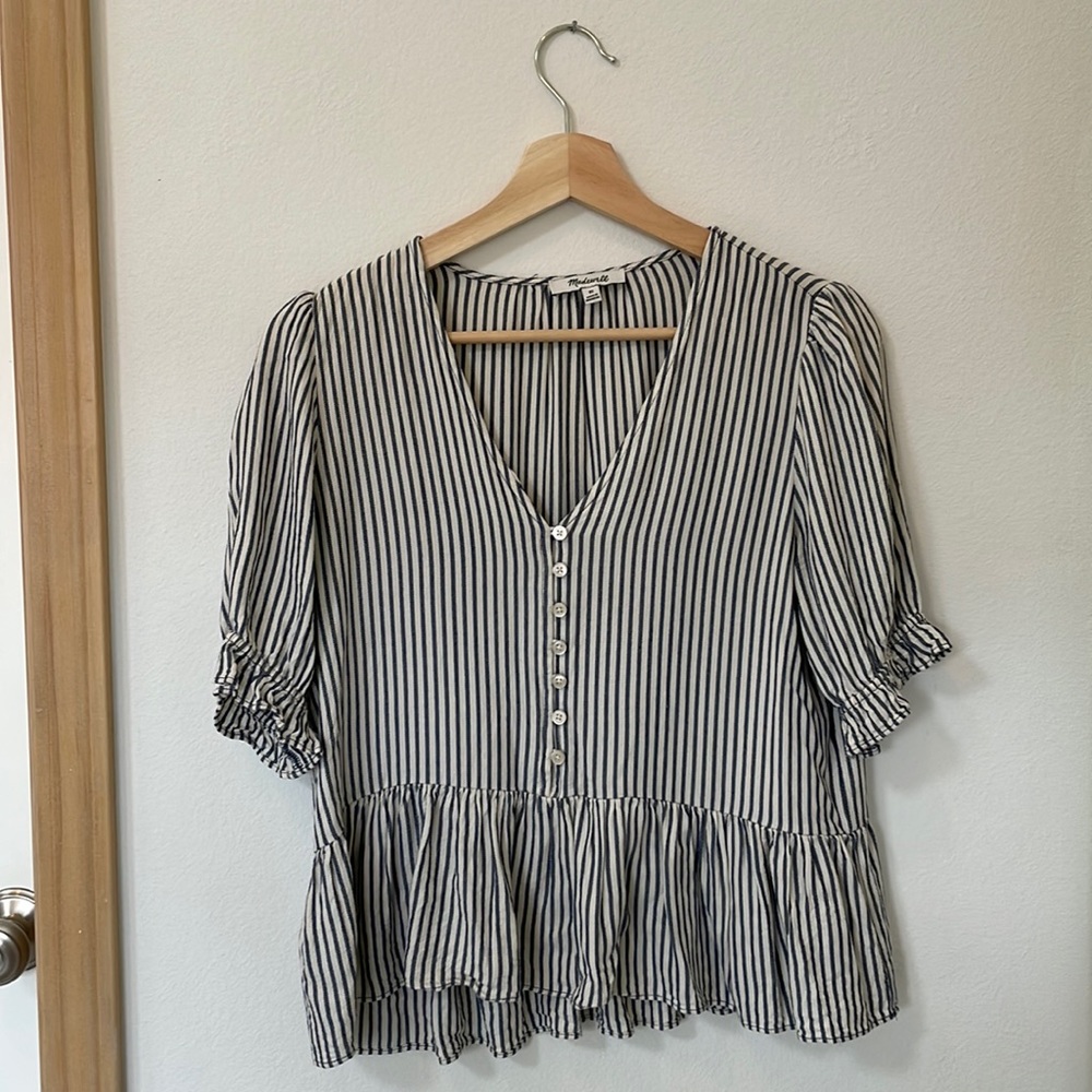 Madewell 3/4 sleeve blouse, XS